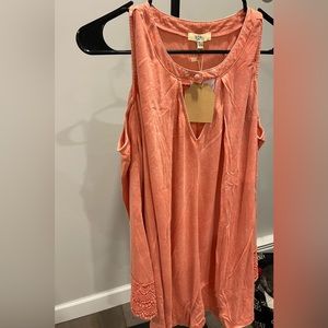 NWT KORI BOHO COLD SHOULDER TOP